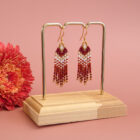 Boucles d'oreilles en perles Miyuki à franges