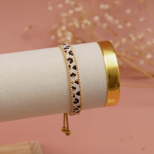 atelier bracelet miyuki motif léopard