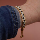 bracelet en perles motif léopard