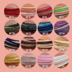 Ensemble des couleurs disponibles de fils mizuhiki.