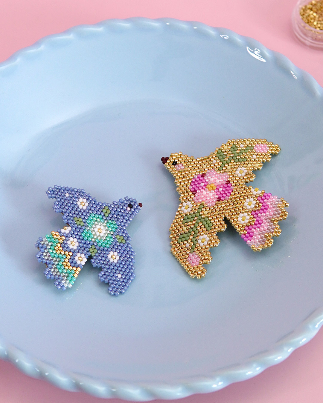 broches_miyuki_oiseaux Broches en perles Miyuki delica modèles oiseaux