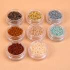 Autre vue des 8 couleurs de perles Miyuki de l'assortiment