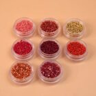 Jolies perles Miyuki delica rouges pour les fêtes