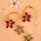 kit perles débutant pour faire des créoles avec des étoiles en perles de rocailles.