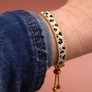 Matériel Bracelet Léopard en perles Miyuki niveau débutant doré - offre limitée