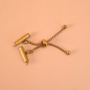 Embouts tubes tissage de perles acier inox 16 mm avec fermoir coulissant