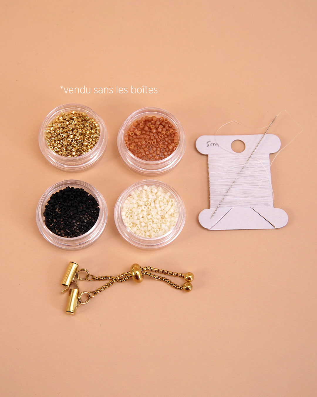 Matériel pour le bracelet léopard en perles Miyuki