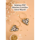 Boucles d'oreilles coeur miyuki Léopard