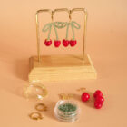 kit boucles d'oreilles cerises en perles