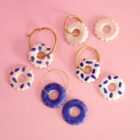 Pampilles donuts en céramique fait main