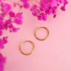 petites créoles en acier inox doré