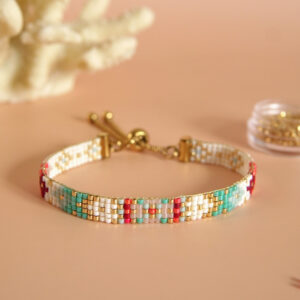 Matériel Bracelet en perles au métier à tisser collection Lagon